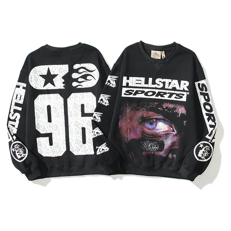 Hellstar sport Black Double-sided printed sweatshirt